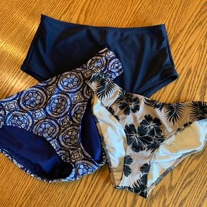 Set of 3 Bikini Bottoms- PINK / AERIE -Small